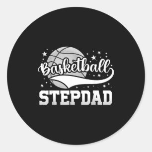 Basketball-Stiefvater Basketballspieler  Runder Aufkleber