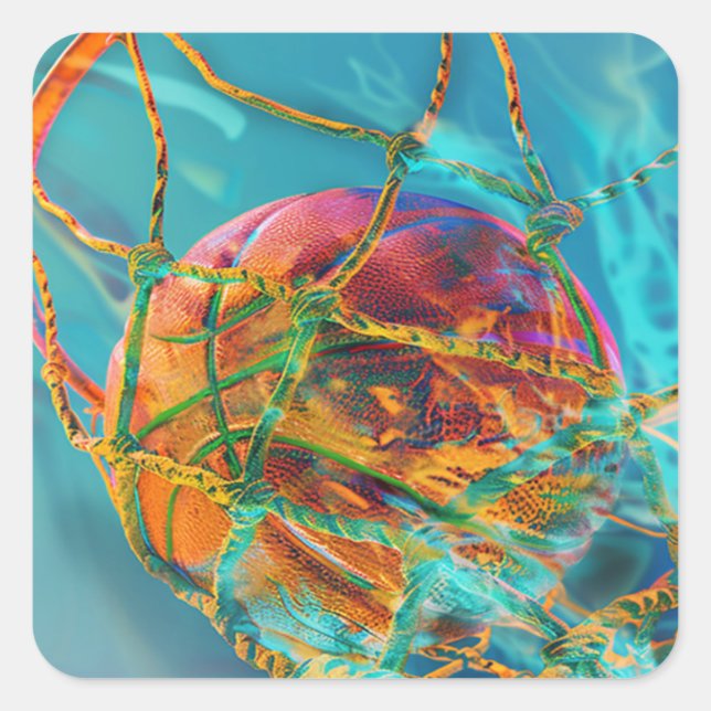 Basketball Swish-Aufkleber Quadratischer Aufkleber (Vorderseite)