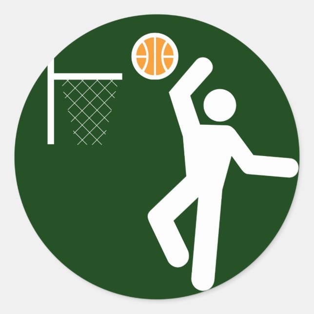 Basketball Symbol Sticker (Vorderseite)