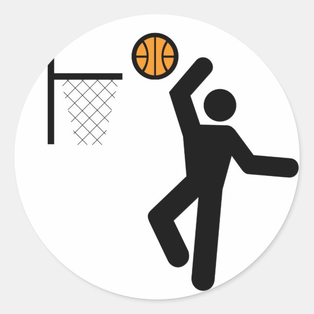 Basketball Symbol Sticker (Vorderseite)