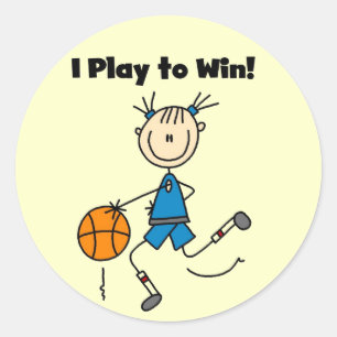 Basketball T-Shirts und Geschenke zum Gewinnen Runder Aufkleber