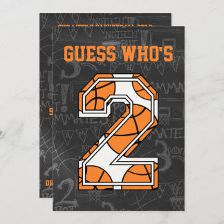 Basketball-Tafel-2. Geburtstags-Party Einladung