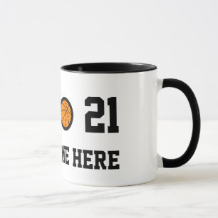 Basketball-Tasse   Personalizable der Nr. 21 Tasse
