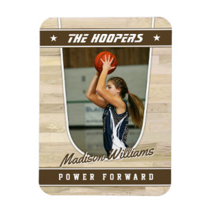 Basketball Team Anpassbar Braun Souvenir Magnet
