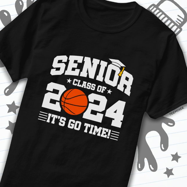 Basketball Team Class 2024 Abschluss Senior 2024 T-Shirt (Von Creator hochgeladen)