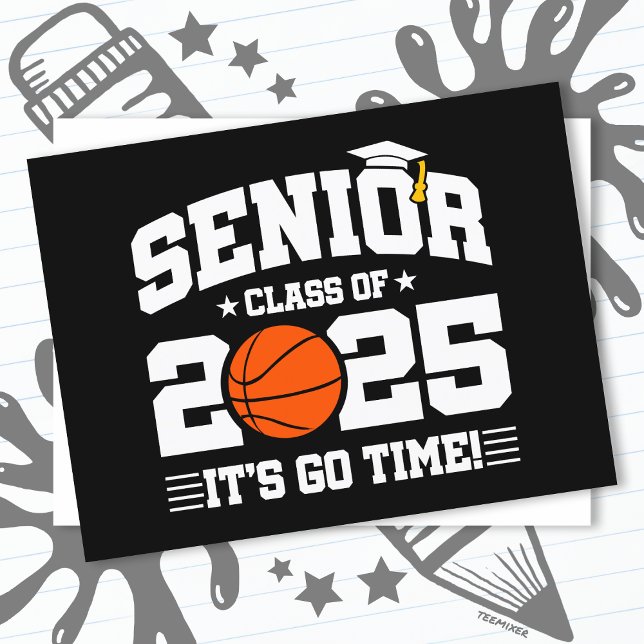 Basketball Team Class 2025 Abschluss Senior 2025 Postkarte (Von Creator hochgeladen)