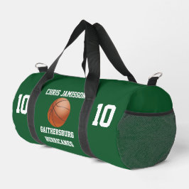 Basketball-Team-Coach oder Spieler Grün Personalis Duffle Bag