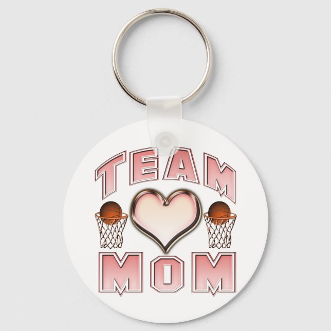 Basketball-Team-Mama Schlüsselanhänger (Vorderseite)
