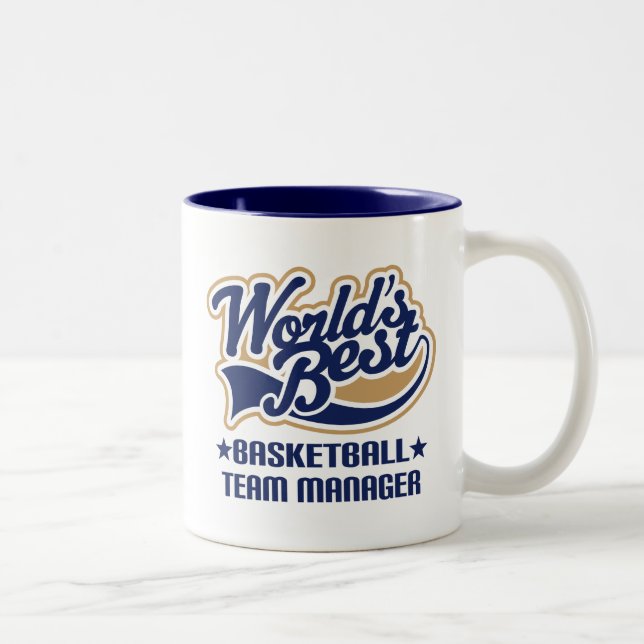 Basketball-Team-Manager-Geschenk Zweifarbige Tasse (Rechts)