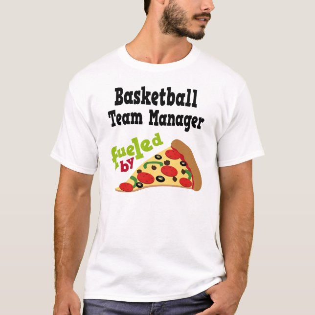 Basketball-Team-Manager-(lustiges) Pizza-T-Shirt T-Shirt (Vorderseite)
