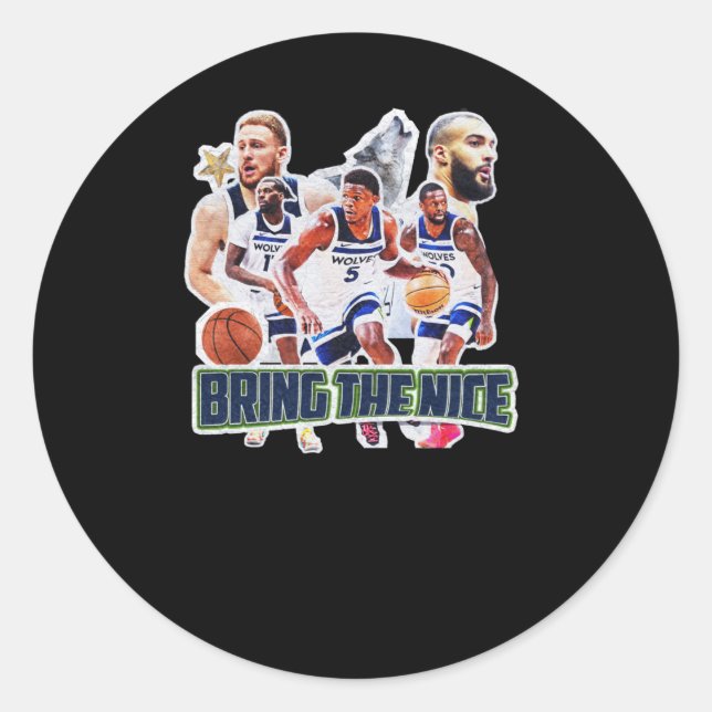 Basketball Team Minnesota Squad Design 1 Runder Aufkleber (Vorderseite)