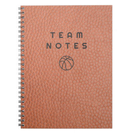 Basketball Team Notes Notizblock