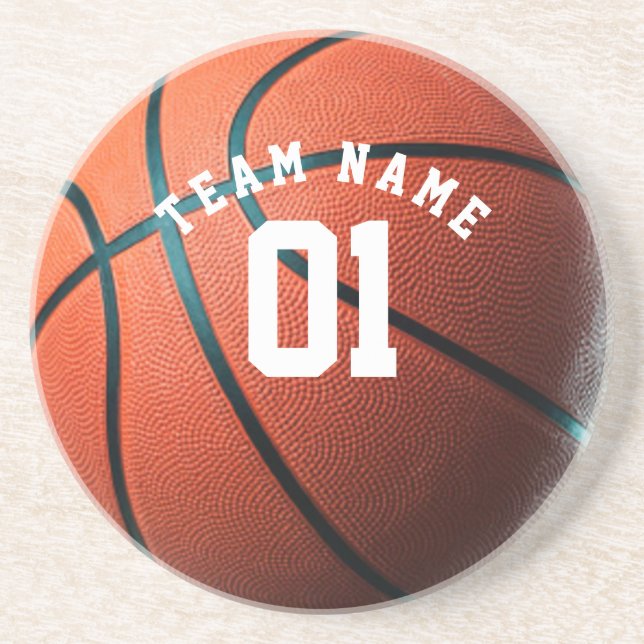 BASKETBALL Team PERSONALISIERT Name Untersetzer (Vorne)