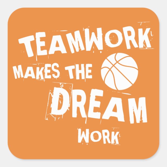 Basketball Teamwork Sticker (Vorderseite)