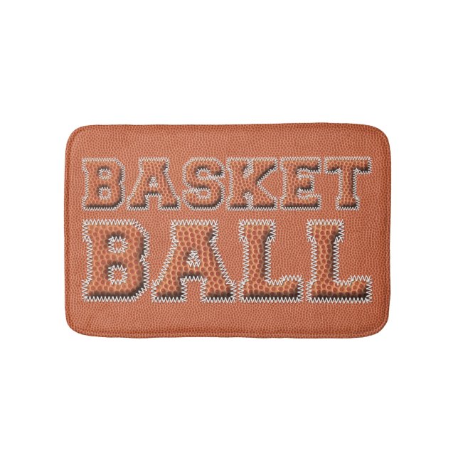 Basketball Text und Textur Badematte (Vorderseite)