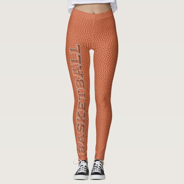 Basketball Text und Textur Leggings (Vorderseite)