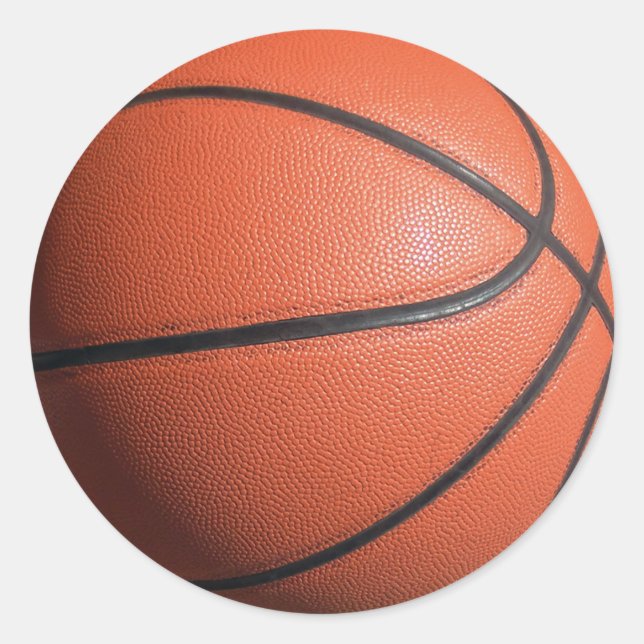 BASKETball-Textur Runder Aufkleber (Vorderseite)