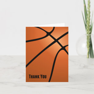 Basketball Thank You Blank Customizable Dankeskarte
