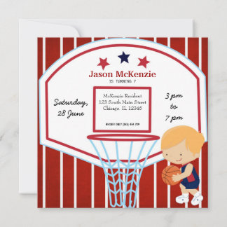 Basketball-Thema Einladung