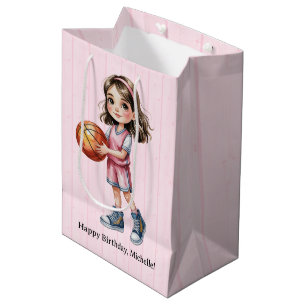 Basketball Thema Geburtstagsparty für Mädchen Mittlere Geschenktüte