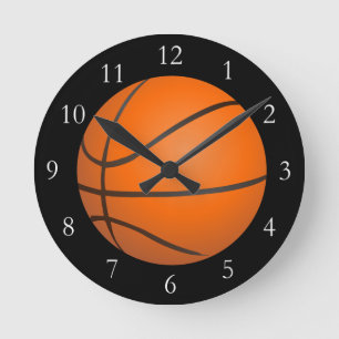 Basketball Theme Runde Wanduhr