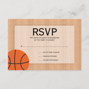 Basketball-Themed Bar Mitzvah UAWG RSVP Karte