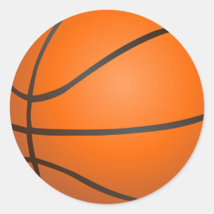 Basketball-Themed Geburtstags-Party-Aufkleber Runder Aufkleber