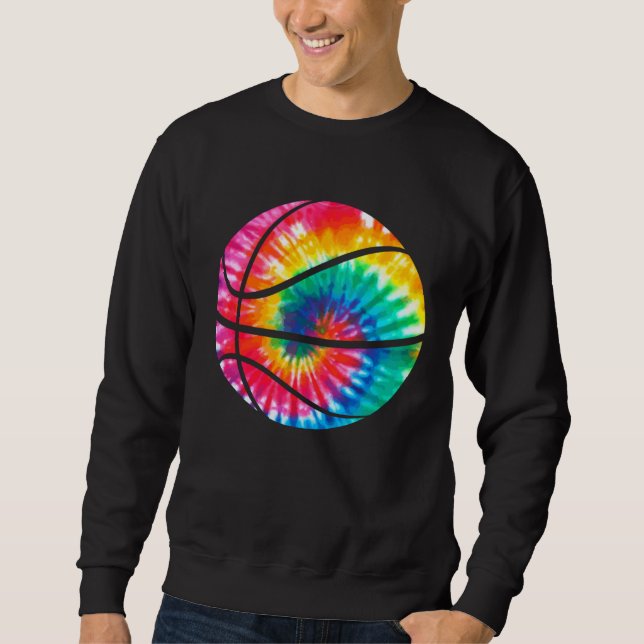 Basketball Tie Dye Sports Bball Kids Coach Basketb Sweatshirt (Vorderseite)