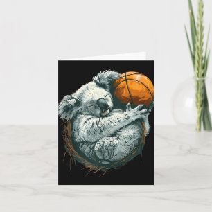 Basketball Tierkunst Zeichne Koala Basketball Pla Karte