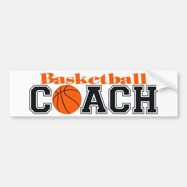 Basketball-Trainer Autoaufkleber (Vorne)
