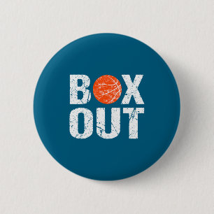 Basketball-Trainer Box Out Sagen Neuheit Geschenk Button