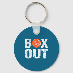 Basketball-Trainer Box Out Sagen Neuheit Geschenk Schlüsselanhänger