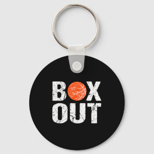 Basketball-Trainer Box Out Sagen Neuheit Geschenk Schlüsselanhänger