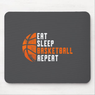 Basketball Trainer Eat Sleep Basketball Wiederhole Mousepad