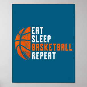 Basketball Trainer Essen Schlafen Basketball Wiede Poster