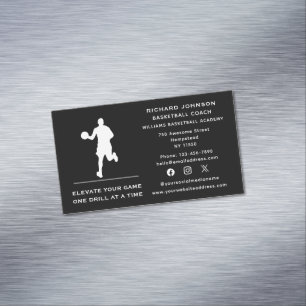 Basketball-Trainer für soziale Medien - Sport Magnetische Visitenkarte