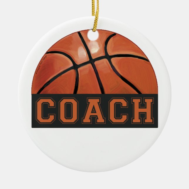 Basketball-Trainer Keramik Ornament (Vorne)