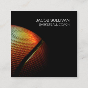 Basketball Trainer Scout Beruflich Sport Quadratische Visitenkarte