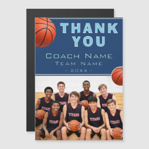 Basketball-Trainer-Teamname-Foto-Magnetkarte Magnetkarte