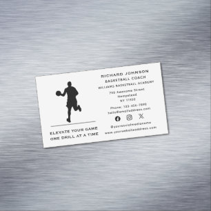 Basketball Trainer Trainer Sport Social Media Magnetische Visitenkarte