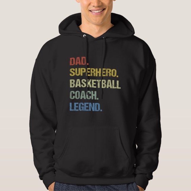 Basketball-Trainer-Vater  Hoodie (Vorderseite)