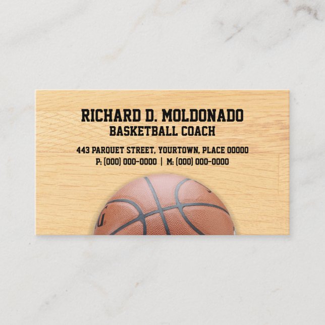 Basketball-Trainer Visitenkarte (Vorderseite)