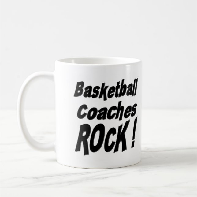 Basketball-Trainers-Felsen! Tasse (Links)
