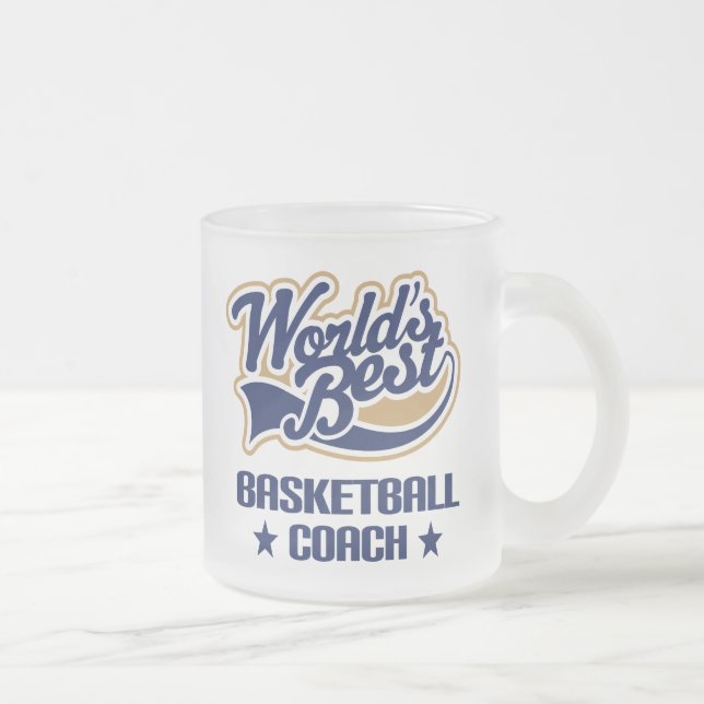 Basketball-Trainers-Geschenk (Welten am besten) Mattglastasse (Rechts)
