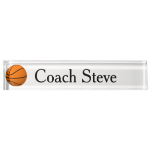 Basketball-Trainers-Nummernschild für Schreibtisc Namensplakette