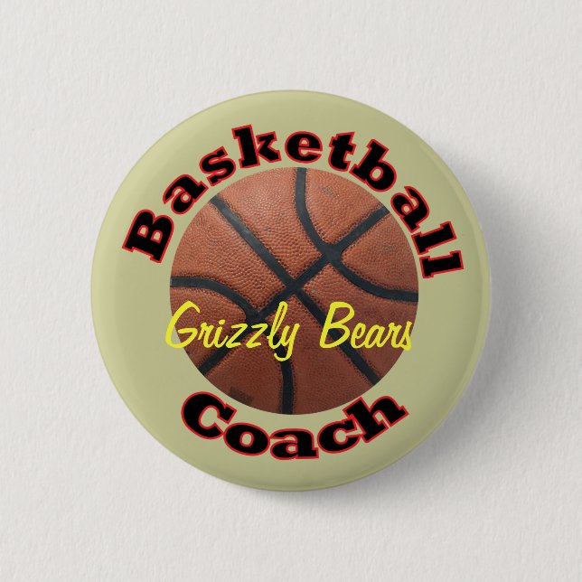 Basketball-Trainers-Team Button (Vorderseite)