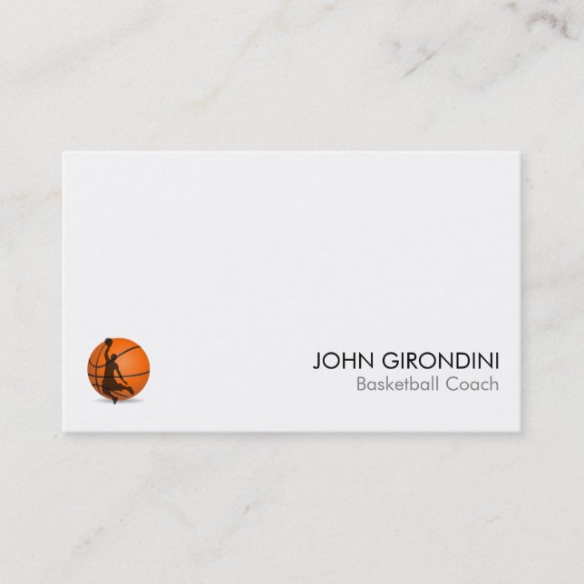 Basketball-Trainers-Trainer-moderner modischer Visitenkarte (Vorderseite)