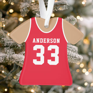 Basketball-Trikot Sportsteam Uniform Rot Ornament