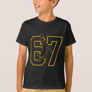 Basketball-Tropf Nummer 67 Basketballspieler T-Shirt
