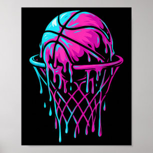 Basketball Tropfen für Jungen und Mädchen Kinder Poster
